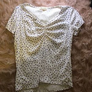 Purple and white floral shirt, size Large, bought from rue 21